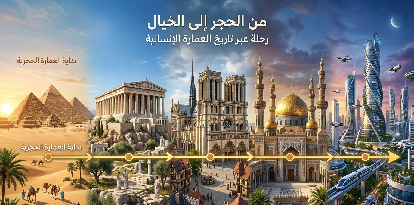 فنون العمارة عبر العصور: من الحجر إلى الخيال.. رحلة في الزمن عبر الأساليب المعمارية التي شكّلت حضارة الإنسان وعكست روحه وفكره وعلاقته بالمكان